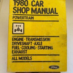 1980 Ford Car Shop Manual Powertrain Engine Transmission Driveshaft Axle